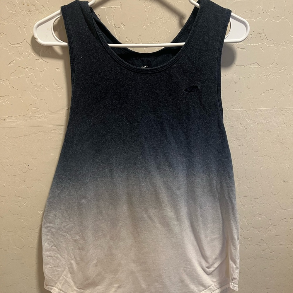 Hollister Black and Gray Sleeveless Tank Top